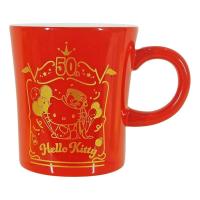 ราคา Sanrio Hello Kitty 50th Anniversary Mug - 9x10cm, Always by Your Side, Red, Japan Made (54604148340)