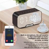 ราคา สินค้าพร้อม ลําโพงบลูทูธพร้อมวิทยุ FM นาฬิกาปลุกกระจก LED ซับวูฟเฟอร์เครื่องเล่นเพลง Snooze นาฬิกาตั้งโต๊ะ (52653876652)