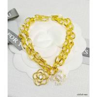 ราคา สร้อยข้อมือ CC ทองฝังเพชร CZ แท้ ชุบทอง 5 ไมครอน (9869740088)