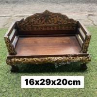 ราคา แหย่งไม้แต่งเส้น เขียนทอง หิ้งพระไม้สัก ทำสีโอ๊ค (7138535914)