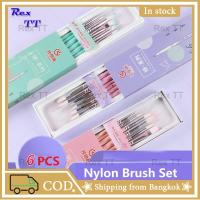 ราคา Rex TT 6Pcs Professional Spike Painting Brushes Nylon Hair Watercolor Gouache Paint Brush Fine Tip Artistic Tool (23100260970)