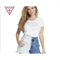 ราคา ของแท้ GUESS เสื้อยืดแขนสั้นผู้หญิงสีขาว size S (3171281134)