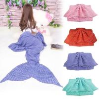 ราคา ผ้าห่มดีไซน์หางนางเงือกcrochet สำหรับผู้ใหญ่ (42423658000)