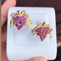 ราคา แหวนพลอยทับทิมองุ่น พลอยแท้ 925 ตัวเรือนเงินแท้ (7534737423)