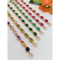 ราคา #สร้อยข้อมือนาค##สร้อยข้อมือนาคแท้พลอยคละสี (20074659905)