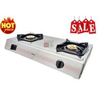 ราคา เตาแก๊สตั้งโต๊ะ 2หัว Rinnai เตาสแตนเลส หัวทองเหลือง RT-902A (784565682)