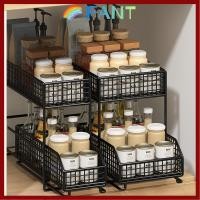 ราคา FANT ชั้นเก็บของในครัว,พร้อมลิ้นชักชั้นเก็บของแบบดึงออก2ชั้น,ตู้เลื่อนอเนกประสงค์ประหยัดพื้นที่ตู้เก็บของในห้องน้ําหลายเครื่องใช้ภายใต้ที่เก็บอ่าง (47451192319)