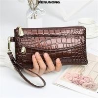 ราคา เหรินนอง กระเป๋าสตางค์สุภาพสตรี,แฟชั่นซิปคู่ผู้หญิงกระเป๋าสตางค์ยาว,การออกแบบหนังกระเป๋าสีแดงกระเป๋าจระเข้กระเป๋าคล (57954185486)