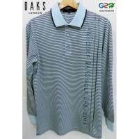 ราคา DAKS LONDON แท้ เสื้อยืดโปโลแขนยาวลายฟ้าดำ (1165761777)