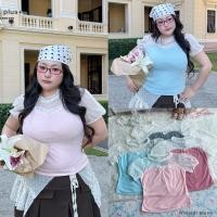 ราคา (WR) เสื้อตาข่ายลายจุด แขนตุ๊กตา สีน่ารักมาก สดใสสุดๆ หวานมาก ลูกคุณหนู เสื้อผ้าสาวอวบอ้วน พลัสไซส์ ไซส์ใหญ่ (46304236533)