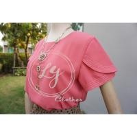 ราคา เสื้อ ชีฟอง Chiffon รุ่น AA: สีชมพู (5834212458)