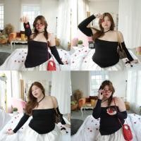 ราคา Mabel top เสื้อปาดไหล่ดีเทลแซ่บ ผ้ายืด cotton ซูพรีม (24324978529)