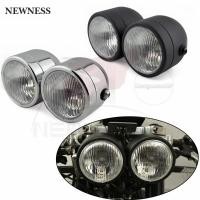 ราคา Motorcycle Twins Dual Headlight Double Front Headlamp H4 For Harley Street Fat Boy Sport Dirt Bikes (53202985267)