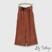 ราคา Ropé PICNIC กางเกงขากว้าง ผ้าหนังกลับสีน้ําตาลวัวญี่ปุ่น 2 มือ (29871509363)