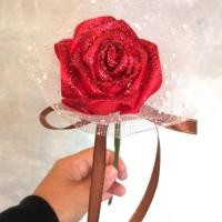 ราคา ดอกกุหลาบริบบิ้นผ้า​ ผูกโบว์ (4016490797)