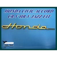 ราคา LOGO BADGE EMBLEM "GOLD" Fit For HONDA CIVIC ACCORD CR-V HR-V JAZZ FIT (1 PC) // โลโก้ ตัวอักษร ติดรถ สีทอง (13062869470)