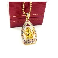 ราคา จี้ พระพิฆเนศ จี้พระพิฆเนศ จี้สร้อยคอสวยๆ พระพิฆเนศสวยๆ จี้สร้อยคอทอง ฐานดอกบัว ประดับเพชร จี้ห้อยคอ พร้อมสร้อย (9229706659)