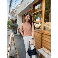 ราคา ส่งต่อ เสื้อครอปสีส้มอิฐผูกเอวสองข้าง (20508714874)