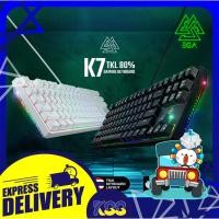 ราคา คีย์บอร์ดเกมมิ่ง ไฟ RGB EGA TKL MECHANICAL GAMING KEYBOARD BLUE SW รุ่น TYPE K7 BLACK ประกัน 2 ปี (25830556833)