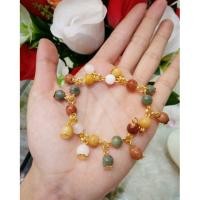 ราคา สร้อยข้อมือหยก หยกขาว หยกน้ำผึ้ง หยก5 สี (900437068)