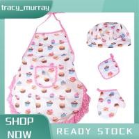 ราคา tracy_murray 4 ชิ้นชุดทําอาหารและเบเกอรี่สําหรับเด็กประกอบด้วยผ้ากันเปื้อนสําหรับสาวน้อย, หมวกเชฟ, สําหรับเด็กวัยหัดเดินแต่งตัว (29276596299)