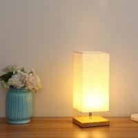 ราคา โคมไฟวินเทจ โคมไฟไม้สี่เหลี่ยมตั้งหัวเตียง ไฟหัวเตียง สไตล์มินิมอล โคมไฟตั้งโต๊ะสี่เหลี่ยมฐานไม้ (8452107581)