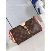 ราคา Louis Vuitton M47123 Pochette Tyrette กระเป๋าถือหนังแท้ลายโมโนแกรม ออกแบบมาสำหรับฤดูใบไม้ผลิและฤดูร้อน พร้อมสายคล้องข้อมือสะดวกสบาย (50653040644)