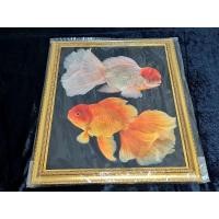 ราคา กรอบรูปมงคล ปลาเงินปลาทอง "เรียกทรัพย์" กรอบกระจกสีทอง 24×18 นิ้ว ของขวัญขึ้นบ้านใหม่ เสริมฮวงจุ้ย ร้านค้า ห้องเลี้ยงปลา (29862219255)