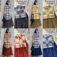 ราคา Harisa jumbo ชุดสตรี ld 120 โดย marsela กระโปรงผู้หญิงสมัยใหม่ชุดกระโปรงจีบยาวทูนิคลายตารางหมากรุก midi ชุดเรยอนพรีเมี่ยมชุดปุ่มเต็ม syari ยาวชุดผ้าฝ้ายตาหมากรุก uniqlo (47151305407)