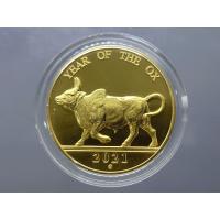 ราคา เหรียญนักษัตร ทองแดงชุบกาหลั่ยทอง ปีฉลู พ.ศ.2564 กรมธนารักษ์สร้าง ไม่ผ่านใช้ (28301947249)