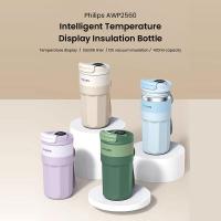 ราคา Philips แก้วกาแฟแก้วเก็บความร้อนในรถยนต์ กระติกน้ำพกพา มีจอแสดงอุณหภูมิ 420มล (24443888322)