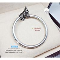 ราคา กำไลข้อมือเงินแท้ 92.5% หัวพญานาค แบบรมดำ - โปร่ง (แบบเปิด) มีหลาย size ให้เลือกค่ะ (เรือนเงินแท้) : HAN0166 (4629009781)