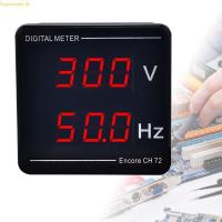 ราคา ที่ดีที่สุด LED Dual Digital Display เครื่องวัดแรงดันไฟฟ้าโวลต์มิเตอร์ความถี่เครื่องทดสอบจอแสดงผลดิจิตอล Quick ติดตั้ง AC50-500V 10-9 (44503174774)