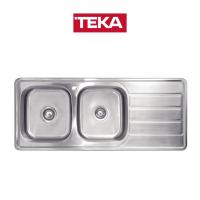 ราคา TEKA อ่างล้างจาน 2 หลุม 1 ที่พัก รุ่น T PLUS 2B 1D สีสแตนเลส ขนาด 1 . (6119892119)