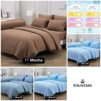 ราคา Fountain ชุดผ้าปูที่นอน (ไม่รวมผ้านวม) 3.5 5 6 ฟุต สูง 13 นิ้ว สีพื้น Color Collection เทา น้ำตาล แดง ม่วง ชมพู ฟ้า กรม (27019976753)