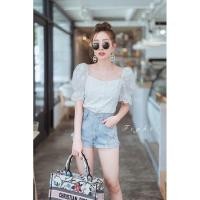 ราคา เสื้อลูกไม้ฉลุสีขาว เสื้อขาว (6857037741)