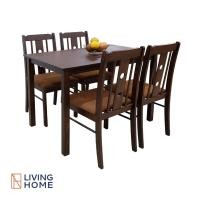 ราคา โต๊ะอาหารไม้ยางพารา+เก้าอี้ 4 ที่นั่ง รุ่นดีเกิน | Livinghome (10871647508)