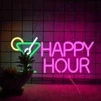 ราคา ป้ายไฟ LED ป้ายไฟร้าน ป้ายไฟตัวอักษร ป้ายไฟวิ่ง ป้ายไฟตกแต่งผนัง ป้ายไฟร้านเหล้า ป้ายไฟ HAPPY HOUR (18185333927)