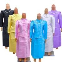 ราคา ชุดไทยจิตรลดาเด็กชุดไทยวันแม่ชุดจิตรลดาเด็กหญิงชุดไทยสีฟ้า (42910851661)