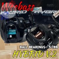 ราคา รอกหยดน้ำ รอกเบท WEEBASS HYBRID Ver.2 ใหม่ล่าสุด 5+1BB รอบ 7.1:1 (28928015326)