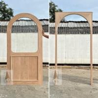 ราคา (ชุดวงกบ-ประตู) ประตูโค้งไม้เนื้อแข็ง ช่องกระจก (บน) และลูกฟักทึบเสมอขอบเสริมคิ้ว (ล่าง) พร้อมวงกบไม้เนื้อแข็ง 2“x4” (19437580528)