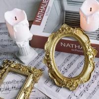 ราคา Golden Retro Photo Frame Nail Art Jewelry Decoration Home Decoration Photography Background Shooting Photo Props (25624363609)