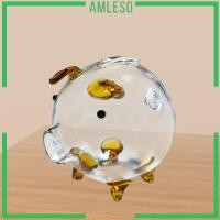 ราคา [แอมเลโซ] กระปุกออมสินหมูแก้วกล่องเงินประหยัดแปลกใหม่กระปุกออมสินน่ารักตกแต่งโต๊ะ (47804226372)