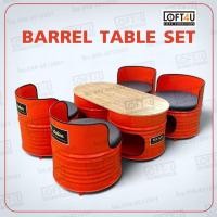 ราคา โต๊ะแต่งร้านคาเฟ่ถังน้ำมัน 4 ที่นั่ง (12779469063)