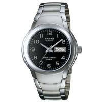 ราคา Casio Standard นาฬิกาข้อมือผู้ชาย สีดำ/เงิน สายสแตนเลส รุ่น MTP-1229D-1AVDF (294009588)