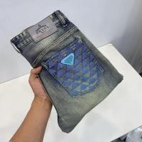 ราคา PRADA2580 Jeans Mens Slim-fit Straight Casual All-match (46604135909)
