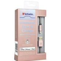 ราคา Verbatim สายชาร์จ Step-up และสายชาร์จ Lightning Cable ขนาด 120 ซม. Rose Gold (1252432030)