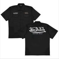 ราคา KEMEJA VON DUTCH Workshirt เสื้อทํางานแขนสั้น Unisex distro เสื้อสําหรับผู้ชายและผู้หญิงผ้าฝ้าย Twill วัสดุการพิมพ์หน้าจอดิจิตอล (40177093680)