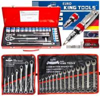 ราคา Euro King Tools ชุดบล็อก 24 ชิ้น+ประแจKing Tools+แหวนKing Tools+ ไขควงตอกKing toolsใช้งานหนัก ได้4อย่าง (25364845375)