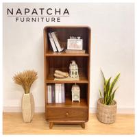 ราคา NAPATCHA ตู้หนังสือมินิมอล ชั้นวางของไม้สัก ตู้อเนกประสงค์ รุ่น N16-23-01 (14792770817)